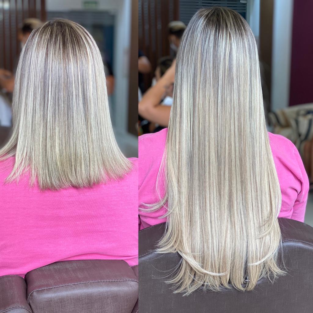 Jacqueline Mello Studio - antes e depois mega hair