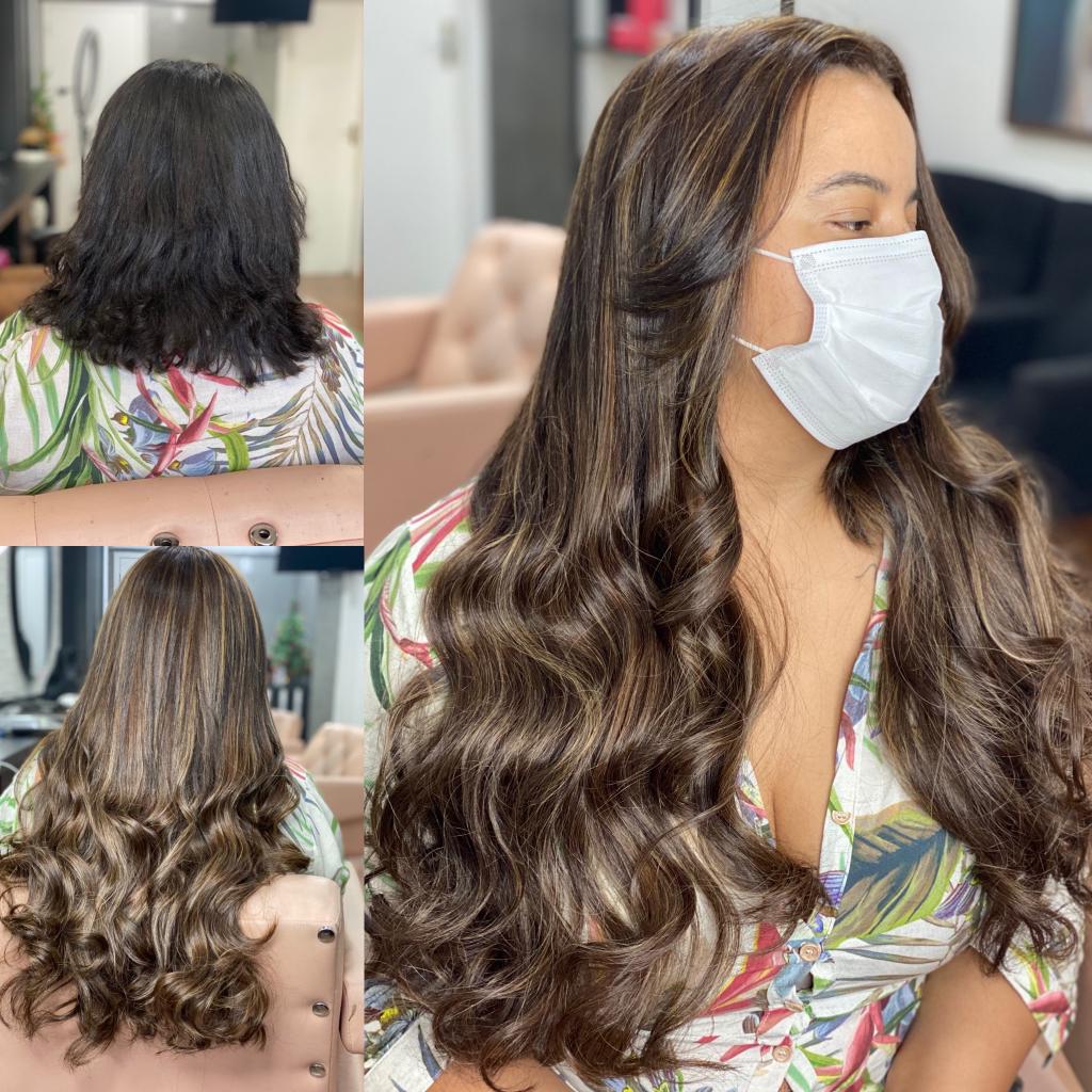 Jacqueline Mello Studio - antes e depois mega hair