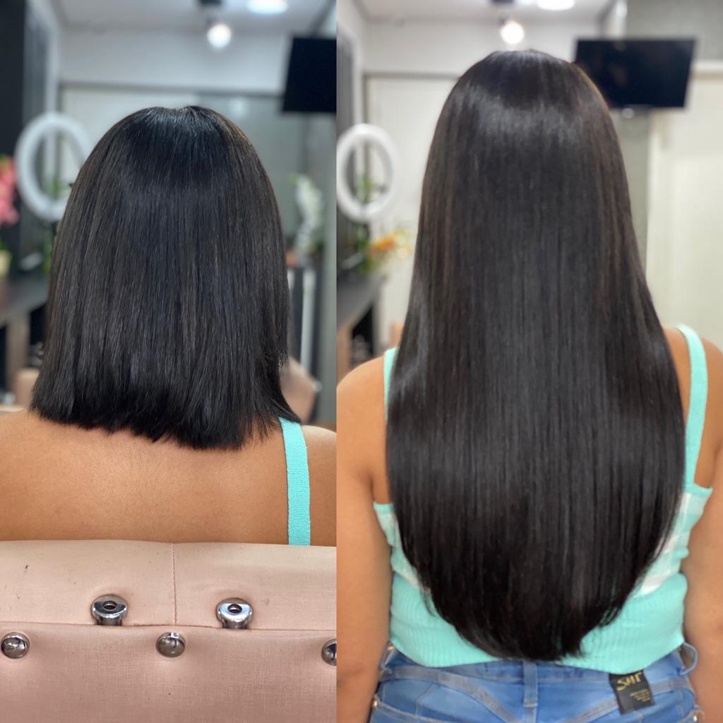 Jacqueline Mello Studio - antes e depois mega hair