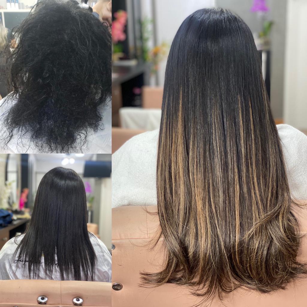 Jacqueline Mello Studio - antes e depois mega hair