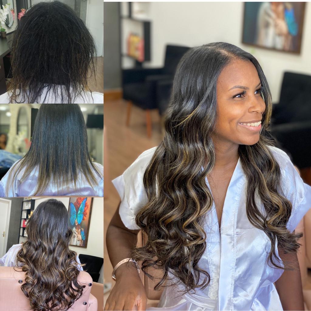 Jacqueline Mello Studio - antes e depois mega hair